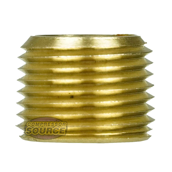 Brass 3/8" Male NPT Outer x 1/4" Female NPT Inner Solid Brass Bushing FB110EE