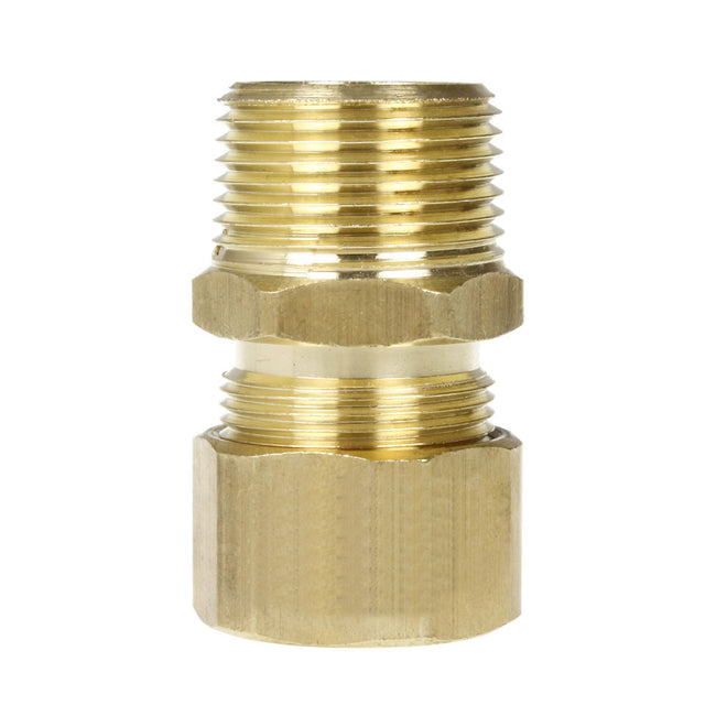 3/4" x 3/4" Tube OD x Male NPTF Compression Adapter Solid Brass Fitting 2-Pack