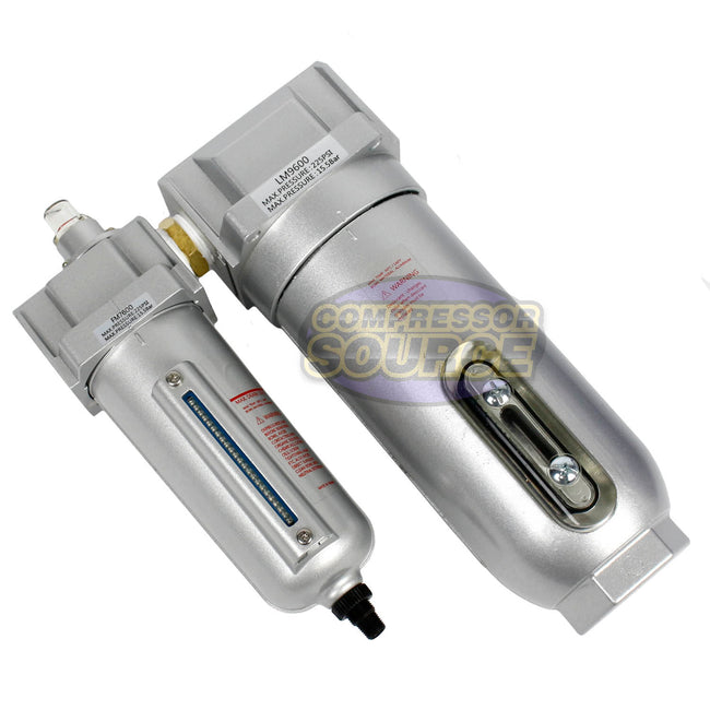 3/4" Inline Compressed Air Moisture Filter Desiccant Dryer Coalescing Combo