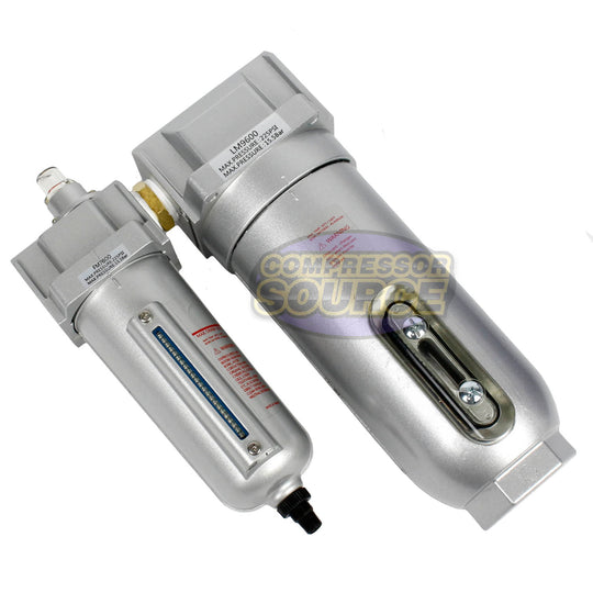 3/4" Inline Compressed Air Moisture Filter Desiccant Dryer Coalescing Combo