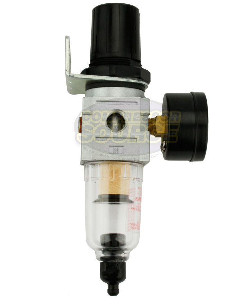 1/4" Compressed Air In Line Moisture / Water Filter Trap & Regulator Combination
