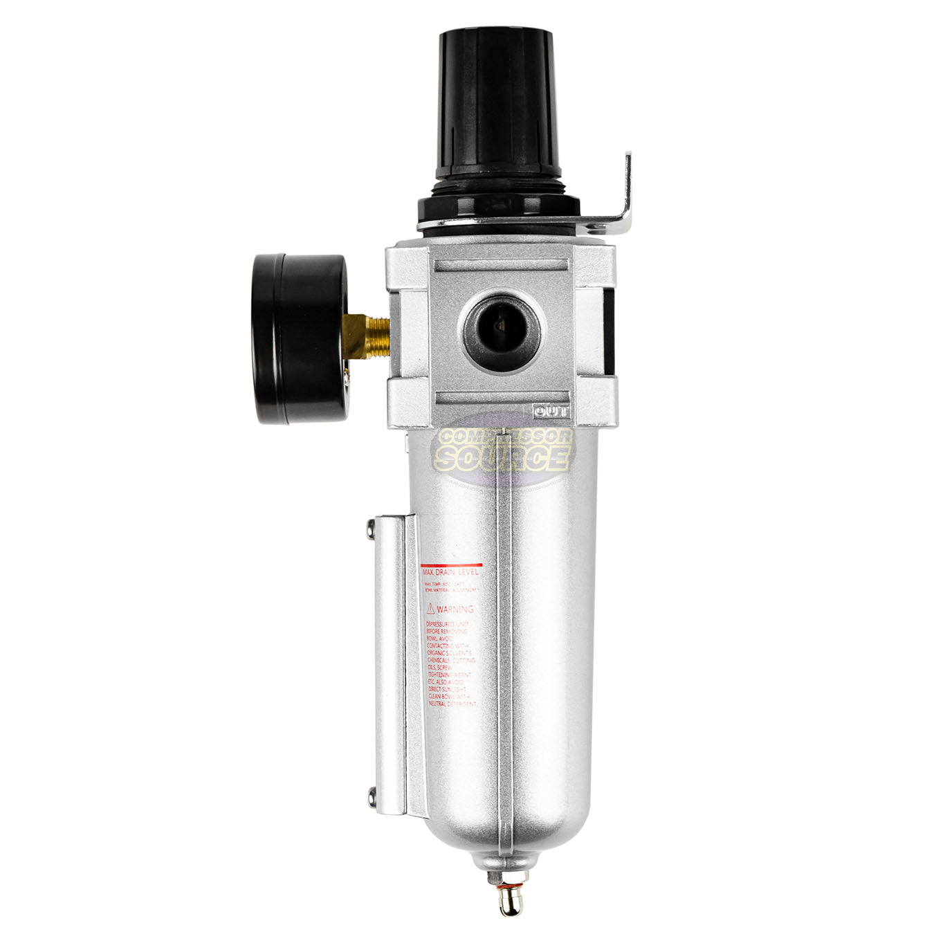 3/4" Air Compressor Regulator & Filter Combo w/ Gauge & Manual Drain FR726N