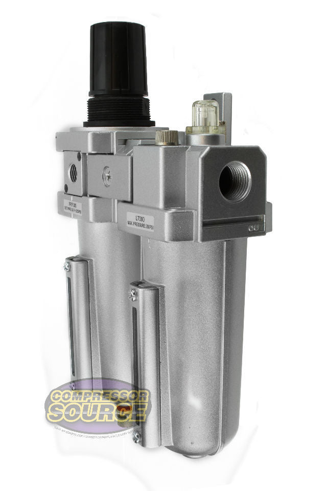 1/2" Compressed Air In Line Filter, Regulator, Oiler Lubricator, Combo