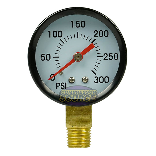Rolair 300 PSI Air Compressor Gauge GA250300GC Side Mount Replacement Piece 1/4"