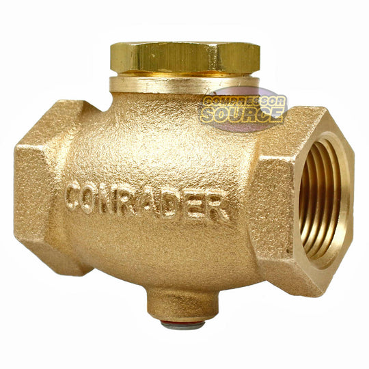 3/4" NPT In Line Horizontal Check Valve Air Compressor Solid Cast Brass WOG GV75