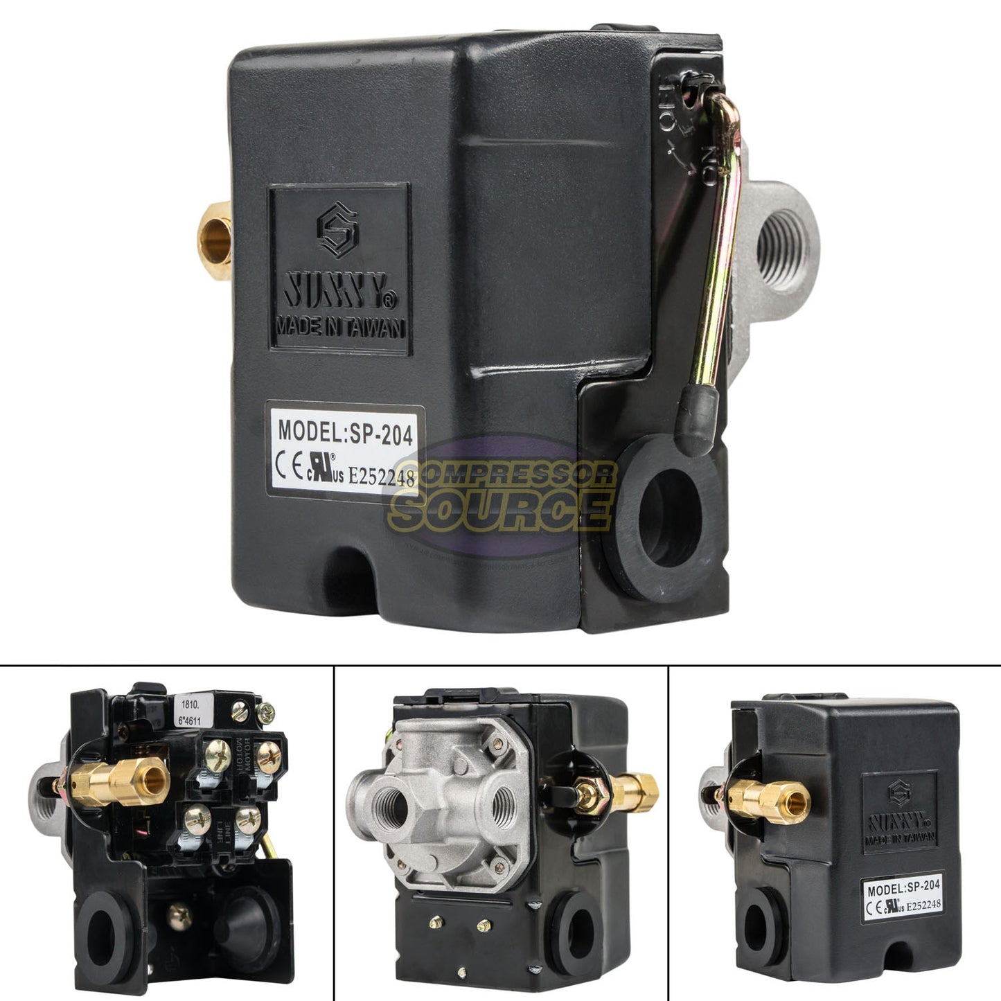 4 Port 25 Amp 95-125 PSI Heavy Duty Air Compressor Pressure Switch