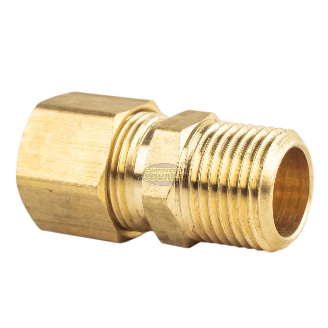 5 Pack 1/2" x 3/8" Male NPT Connector Brass Compression Fitting for 1/2" OD Tube