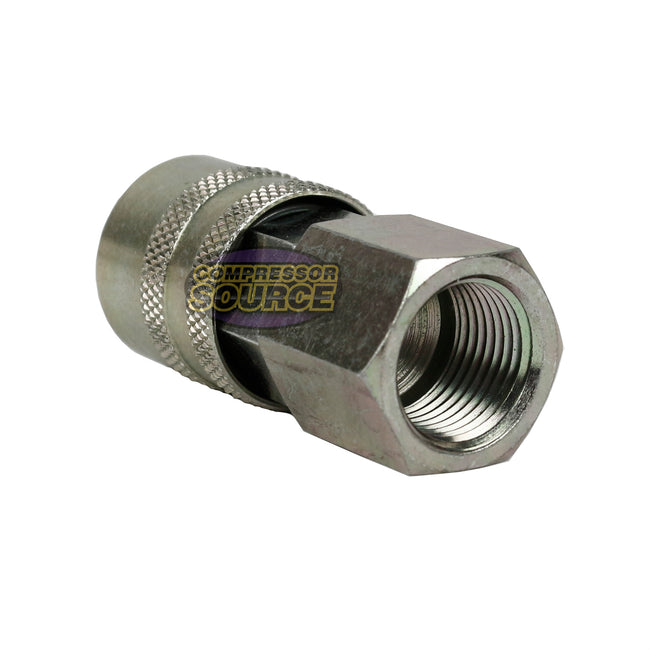 Industrial M Type 3/8" Female NPT Socket 1/4" Basic Flow Size Coupler Steel