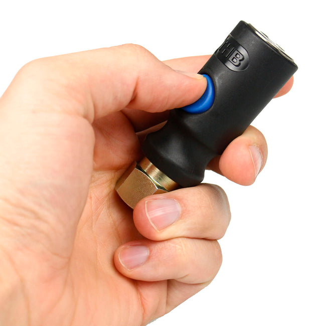 Industrial Style Safety Release Coupler 3/8" FNPT 1/4" Body Push Button Release