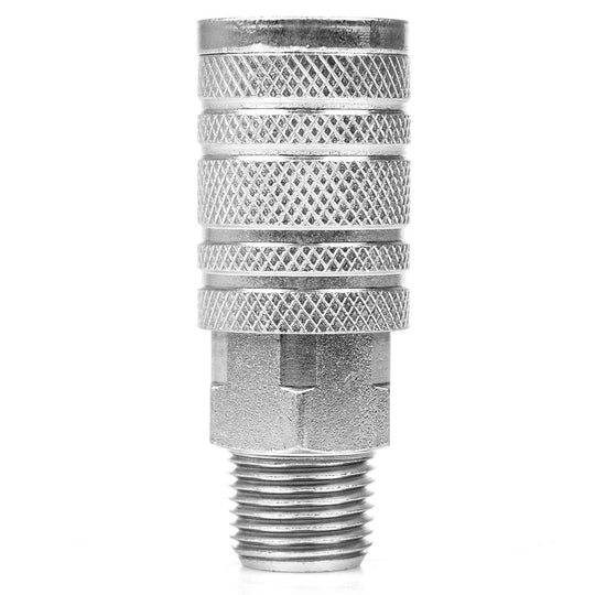 1/2" Male NPT x 1/2" Body Industrial Milton G Style Steel Quick Release Coupler