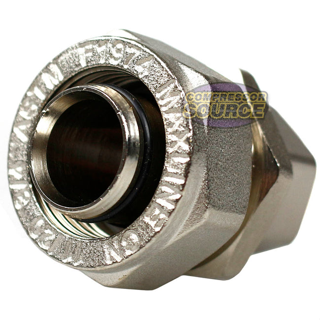 Maxline Reducing Union 3/4" to 1/2" Fitting 175 PSI Nickel Plated Brass M8024
