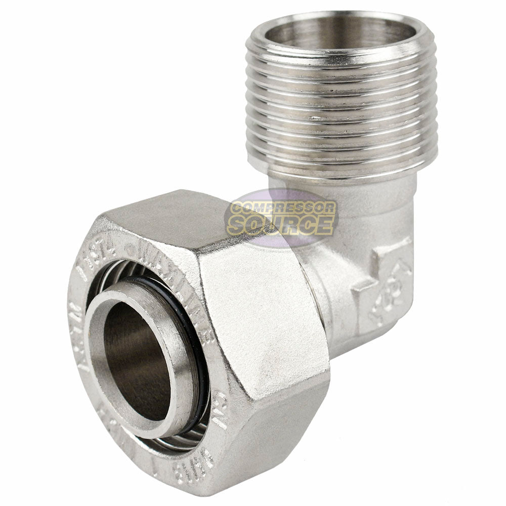 Maxline 90° Elbow Fitting 1" Tubing x 1" Male NPT Compressed Air Piping M8090