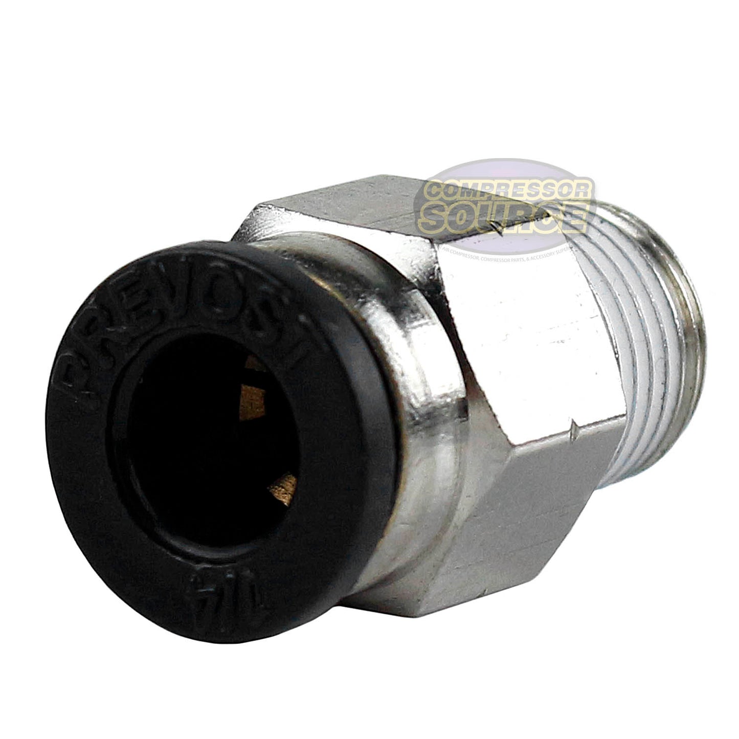 One 1/8" Male NPT x 1/4 OD Tube Female Push In To Lock Connect Fitting Straight