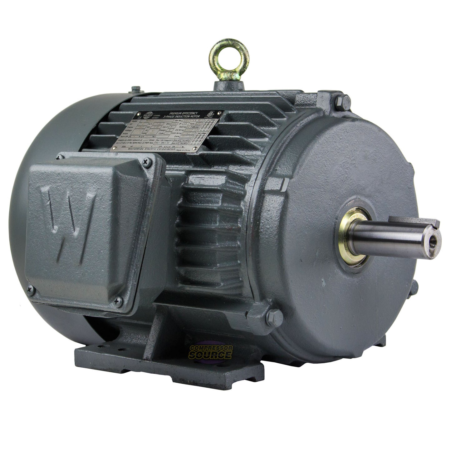 5 HP 3 Phase Electric Motor 3600  RPM 184T Frame TEFC 230/460 Volt Severe Duty