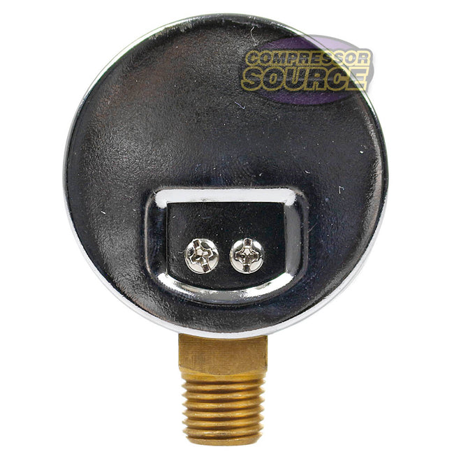 Air Compressor Pressure / Hydraulic Gauge 2" Face Side Mount 1/4" NPT 0-200 PSI