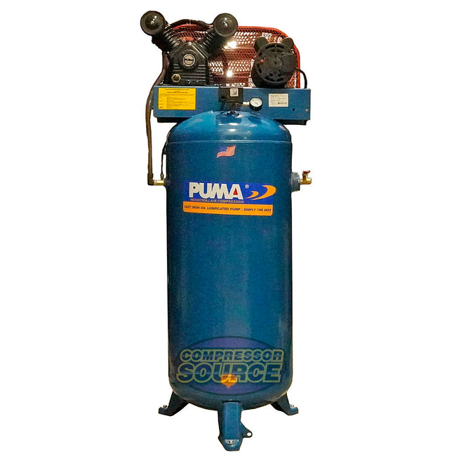 Puma 60-Gallon 2-Cylinder Air Compressor With 14 SCFM And 135 PSI Max PK6060V