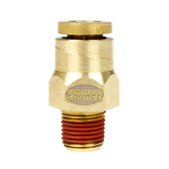 1/4" x 1/8" Male NPTF Brass Push Lock Connector Quick Connect and Disconnect