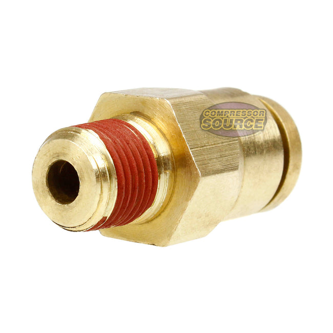 1/4" x 1/8" Male NPTF Brass Push Lock Connector Quick Connect and Disconnect