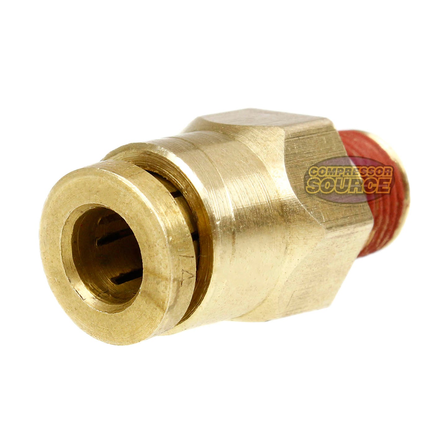 1/4" x 1/8" Male NPTF Brass Push Lock Connector Quick Connect and Disconnect