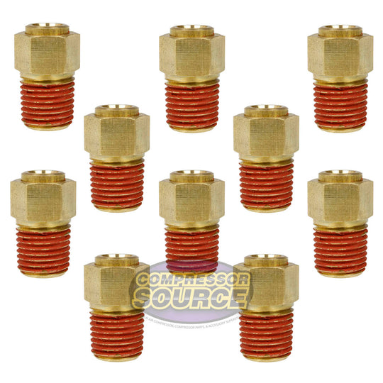 10 Pack 1/4" x 1/4" Male NPTF Push Lock Connector Quick Connect and Disconnect PP68CC