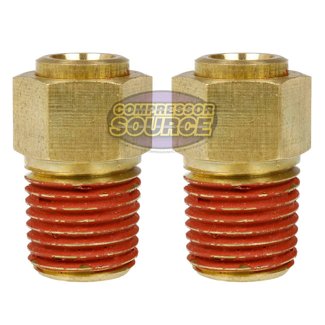 2 Pack 1/4" x 1/4" Male NPTF Push Lock Connector Quick Connect and Disconnect