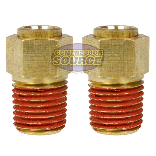 2 Pack 1/4" x 1/4" Male NPTF Push Lock Connector Quick Connect and Disconnect