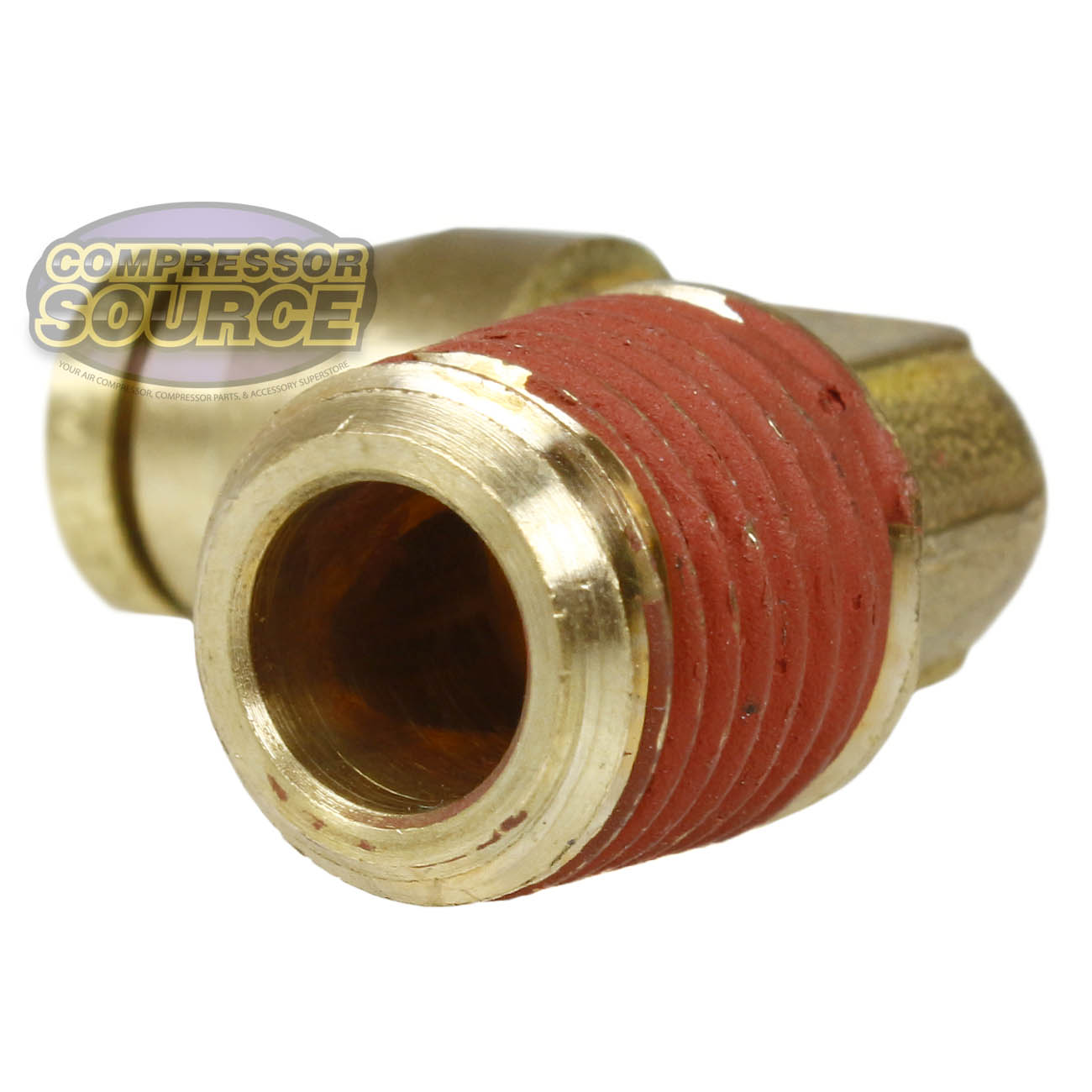 10 Pack 1/4" x 1/4" Push-In x Male NPTF Fixed Elbow Brass Quick Connect Fitting