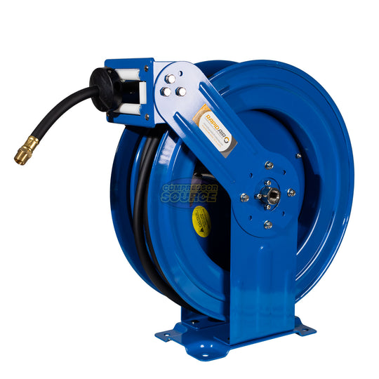Rapidair 1/2" x 50' Dual Arm Steel Hose Reel 1/2" Inlet and Outlet R-05050
