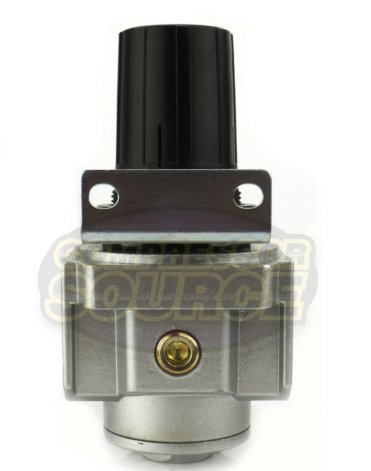 1/2" Air Compressor Pressure Regulator with Gauge and Wall Mounting Bracket