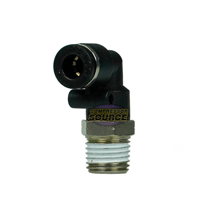 Prevost 1/4" Push-To-Connect X 1/4" MNPT Push Lock To Male NPT Connection Elbow