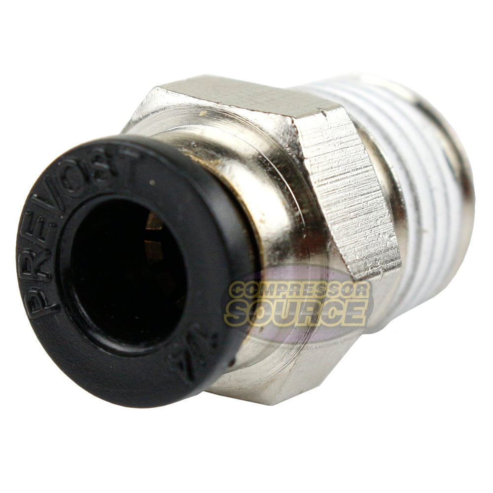 1/4" Male NPT x 1/4 OD Tube Female Push In To Lock Connect Fitting Straight