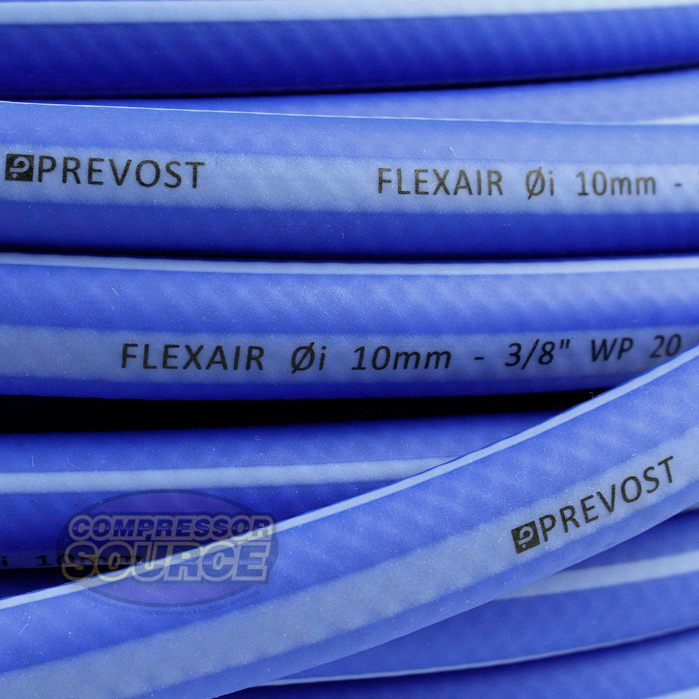 3/8" Flexair 100ft High Flexibility Air Hose Extension with Couplings Prevost
