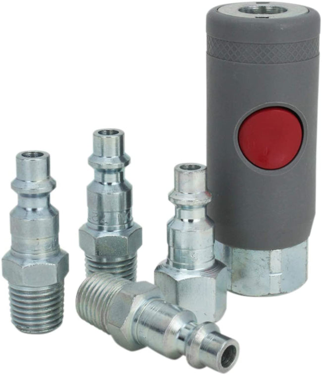 Milton S-219 1/4" M Style Safety Coupler and Plug Kit 5 Pieces Industrial Style