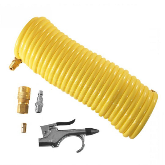 Milton 4 Piece ReKoil 25' Hose Safety Blow Gun Kit 1/4" NPT Swivel Ends S-225