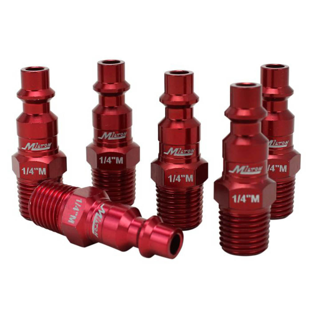 Milton Industries 14 PC Red Color Fit M-Style Coupler/Plug 1/4" Kit S-314MKIT