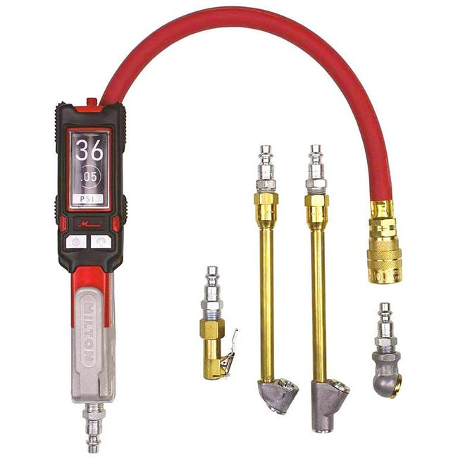 Milton Precision Digital Inflator Gauge Kit with 15" Hose and 4 Chucks S-580EKIT