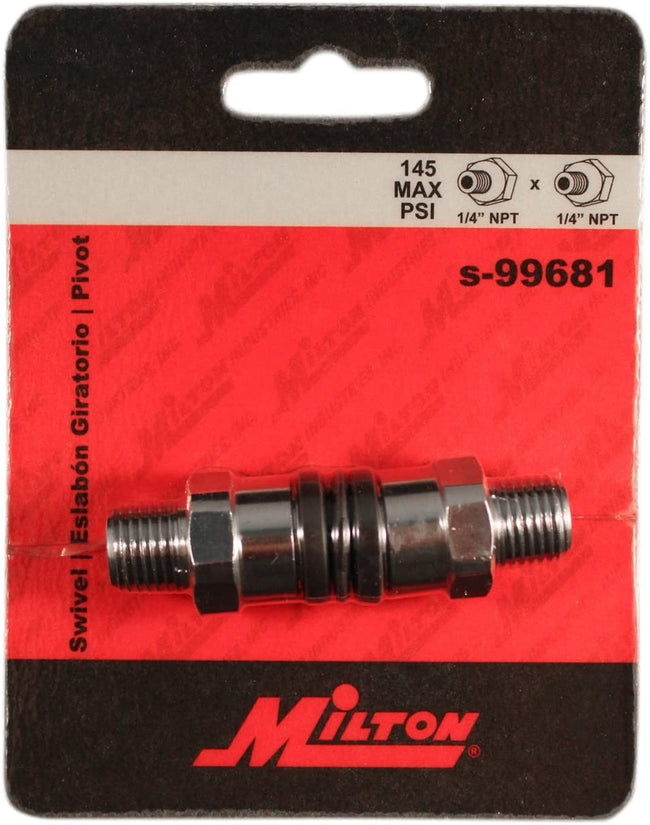 1/4" NPT Swivel Fitting 45 Degree Variable Angle Steel Fitting Milton S-99681