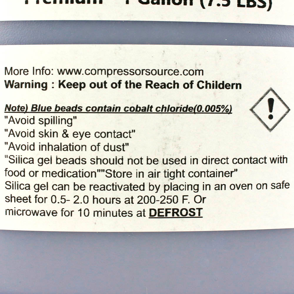 Desiccant Beads For Air Dryers Premium Silica Gel Blue to Pink Indicating 1 Gallon 7.5 lbs Moisture Absorber