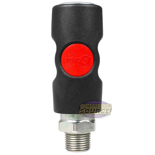Prevost 3/8" MNPT Truflate Safety Coupling Male Coupler Push Button USI081252