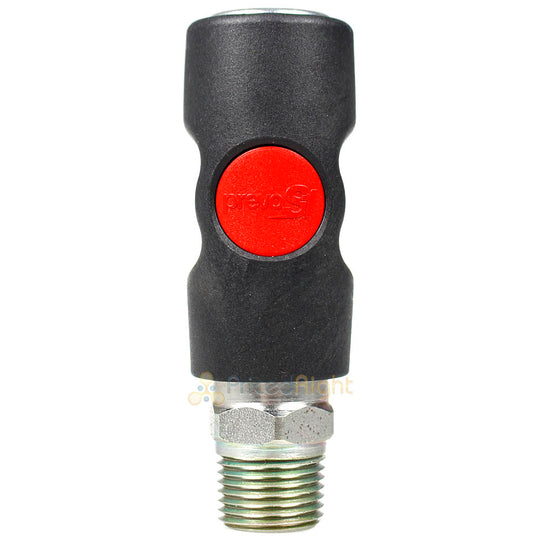 Prevost 1/2" MNPT Truflate Safety Coupling Male Coupler Push Button USI081253